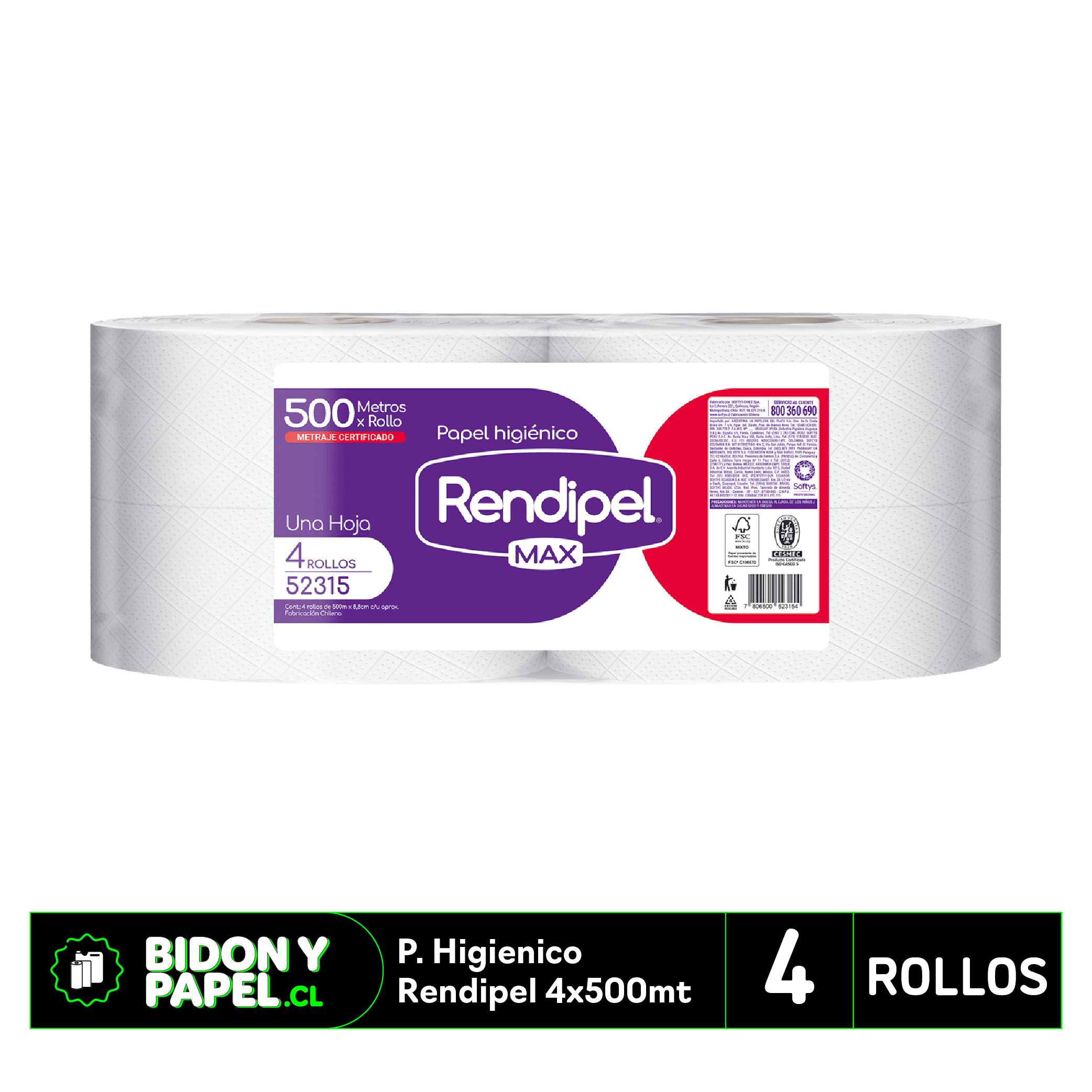 P Higienico Rendipel 4x500mt