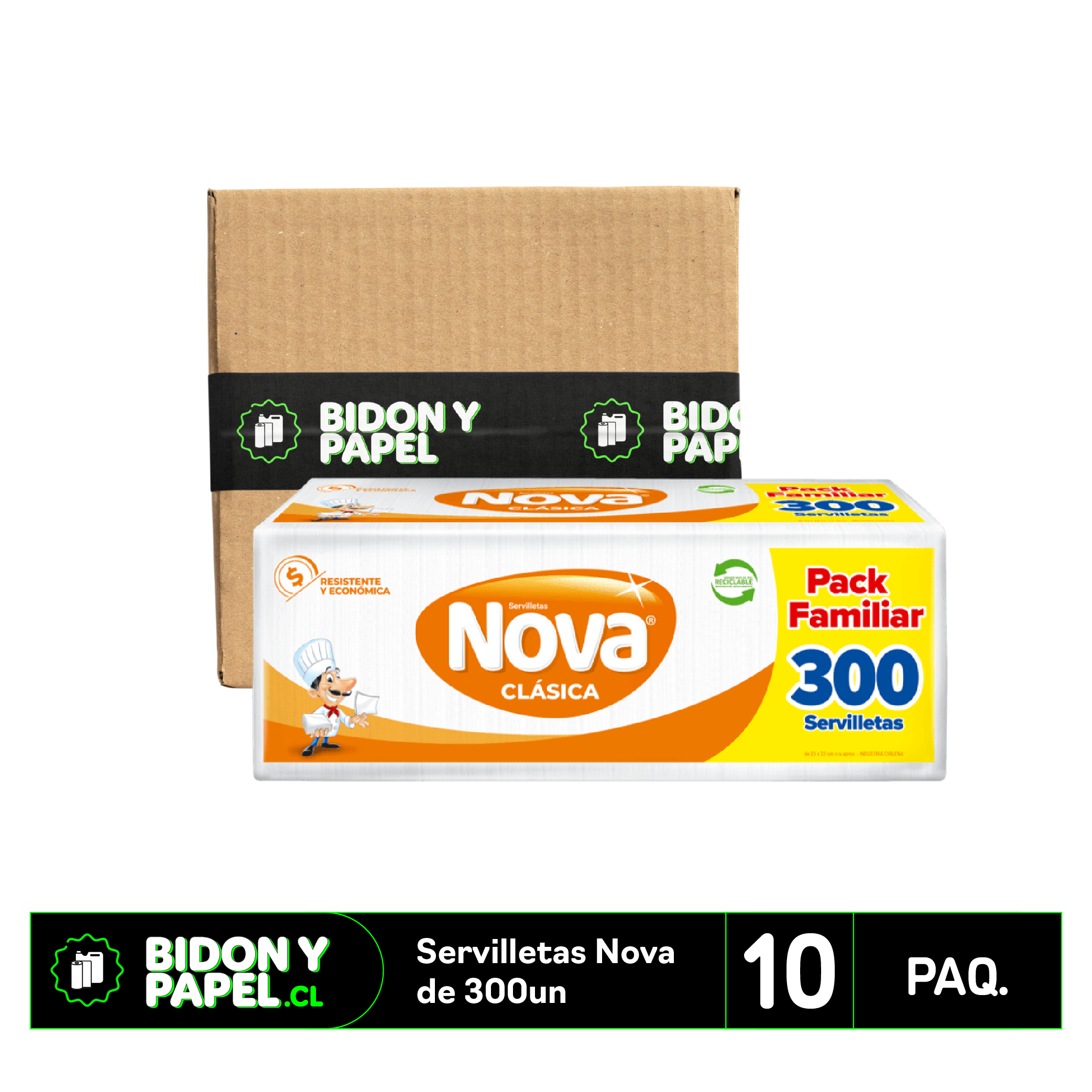 Servilletas nova 300un